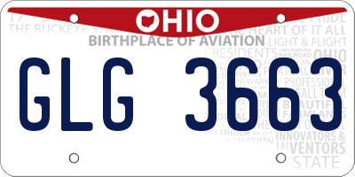 OH license plate GLG3663