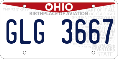 OH license plate GLG3667