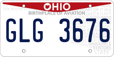 OH license plate GLG3676