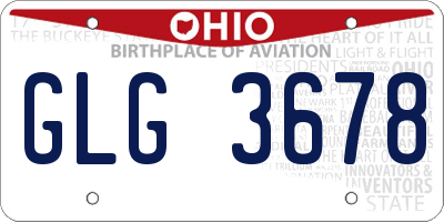OH license plate GLG3678