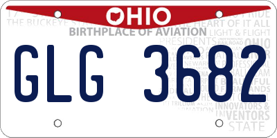 OH license plate GLG3682