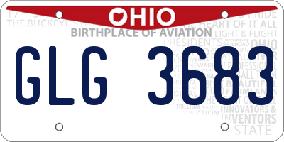 OH license plate GLG3683