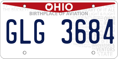 OH license plate GLG3684