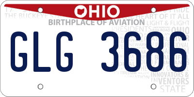 OH license plate GLG3686