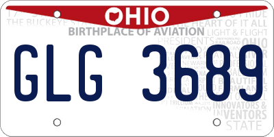 OH license plate GLG3689