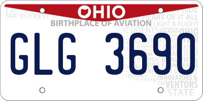 OH license plate GLG3690