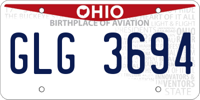 OH license plate GLG3694