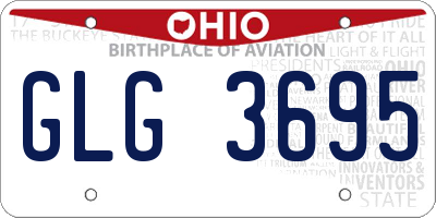 OH license plate GLG3695