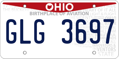 OH license plate GLG3697
