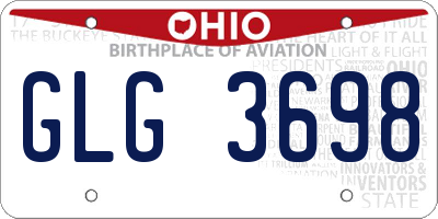 OH license plate GLG3698