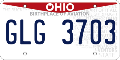 OH license plate GLG3703