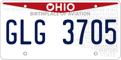 OH license plate GLG3705