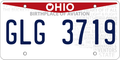 OH license plate GLG3719