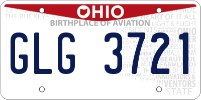 OH license plate GLG3721