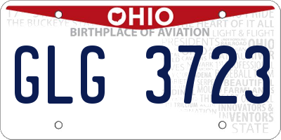 OH license plate GLG3723