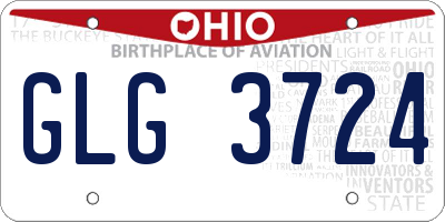 OH license plate GLG3724