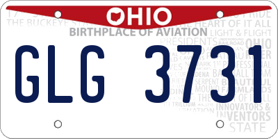 OH license plate GLG3731