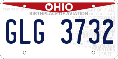 OH license plate GLG3732