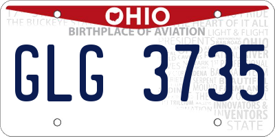 OH license plate GLG3735