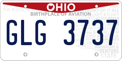 OH license plate GLG3737