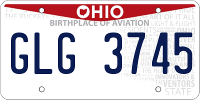 OH license plate GLG3745