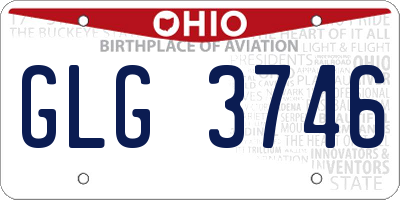 OH license plate GLG3746