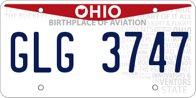 OH license plate GLG3747