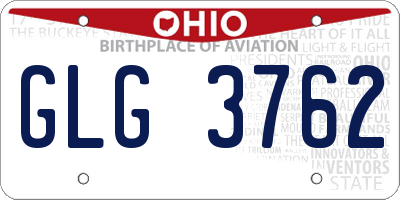 OH license plate GLG3762