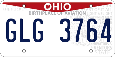 OH license plate GLG3764