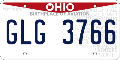 OH license plate GLG3766