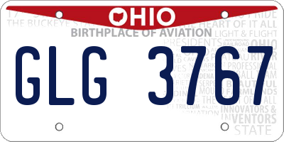 OH license plate GLG3767