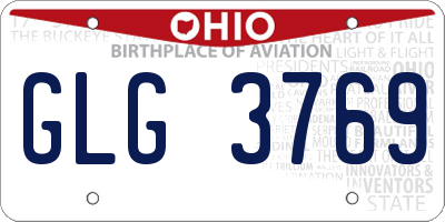 OH license plate GLG3769