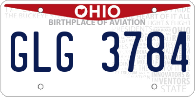 OH license plate GLG3784
