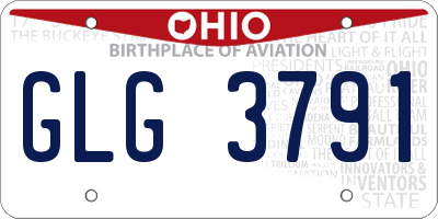 OH license plate GLG3791