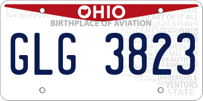 OH license plate GLG3823