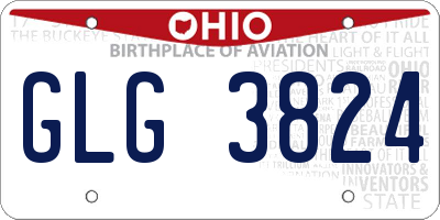 OH license plate GLG3824