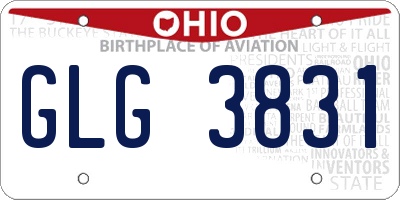 OH license plate GLG3831