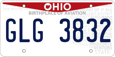 OH license plate GLG3832