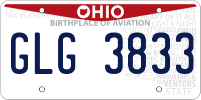 OH license plate GLG3833