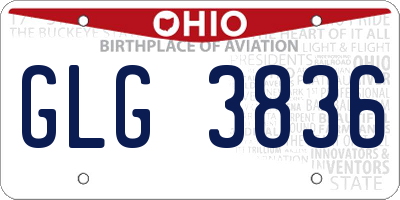 OH license plate GLG3836