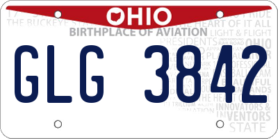 OH license plate GLG3842