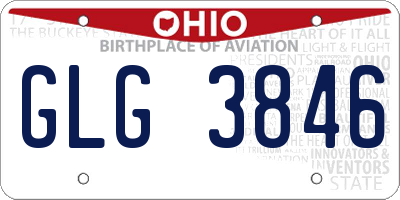 OH license plate GLG3846