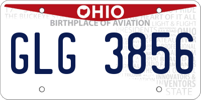 OH license plate GLG3856