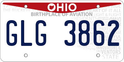 OH license plate GLG3862