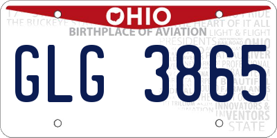 OH license plate GLG3865