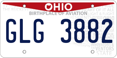 OH license plate GLG3882