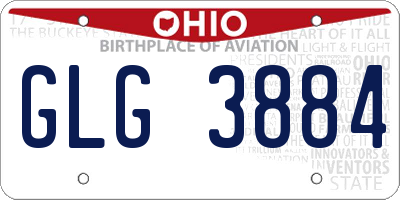 OH license plate GLG3884