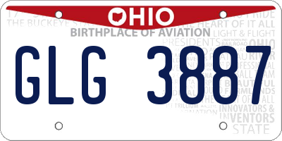 OH license plate GLG3887