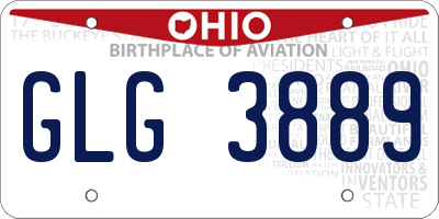 OH license plate GLG3889