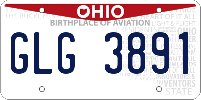 OH license plate GLG3891
